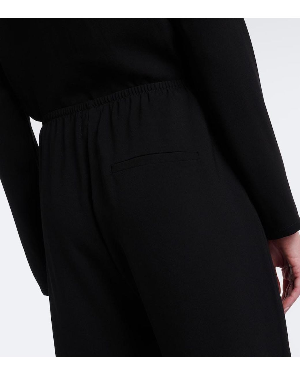 Leset Blue Ari Cropped Wide-Leg Pants