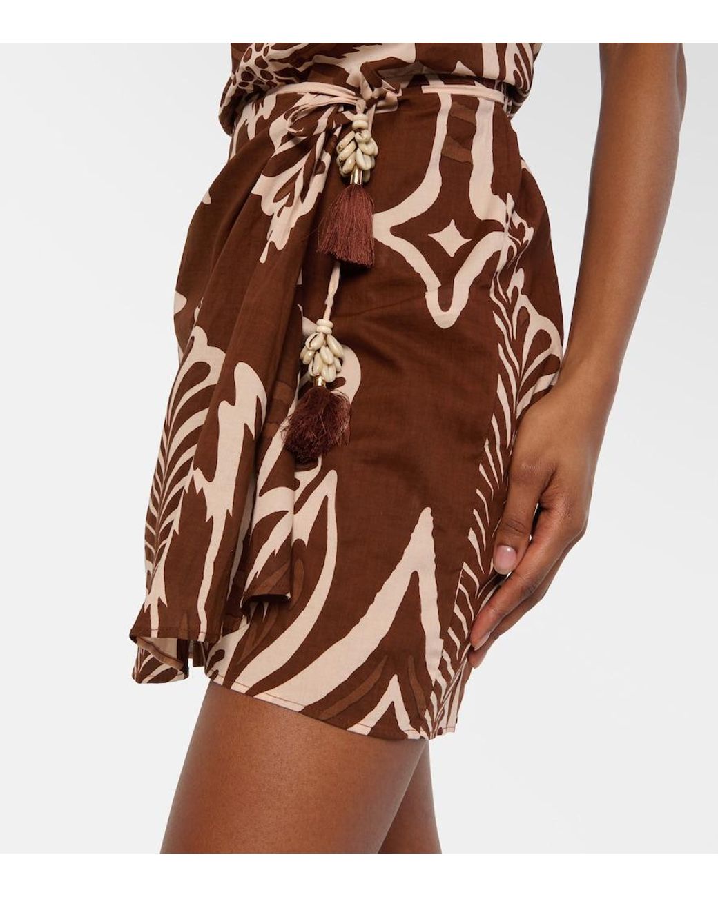 Poupette Red Manon Printed Cotton Minidress
