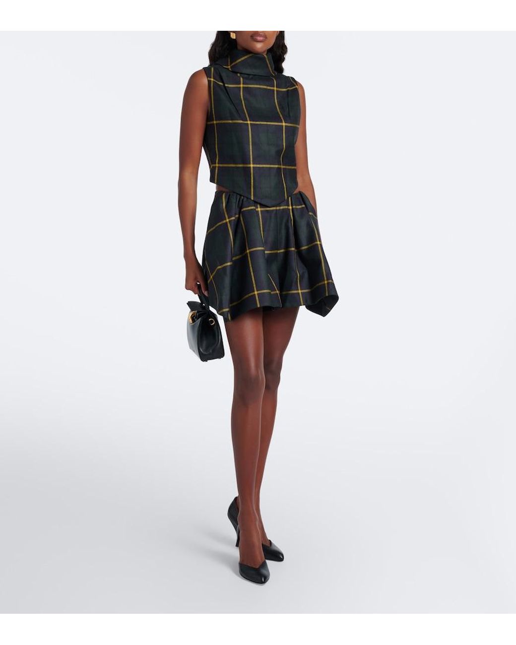 Patou Blue Tie-Neck Blouse