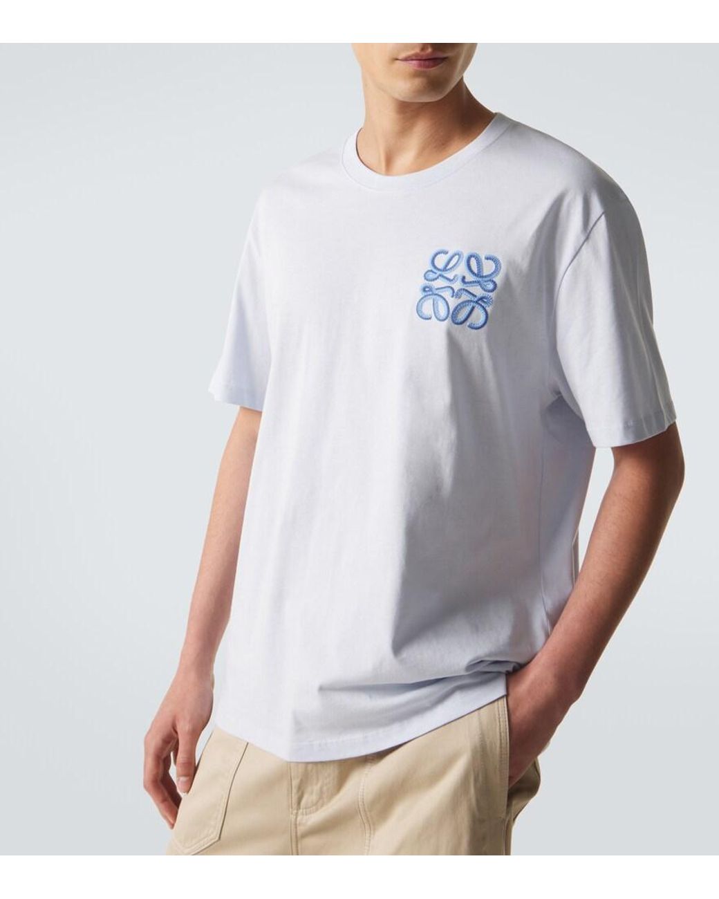 Loewe White Paula's Ibiza Cotton Jersey T-Shirt for men