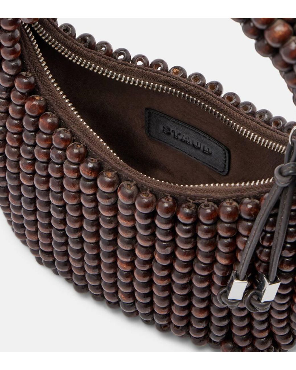 Sac Reef Small En Cuir A Perles Fantaisie Staud en coloris Brown