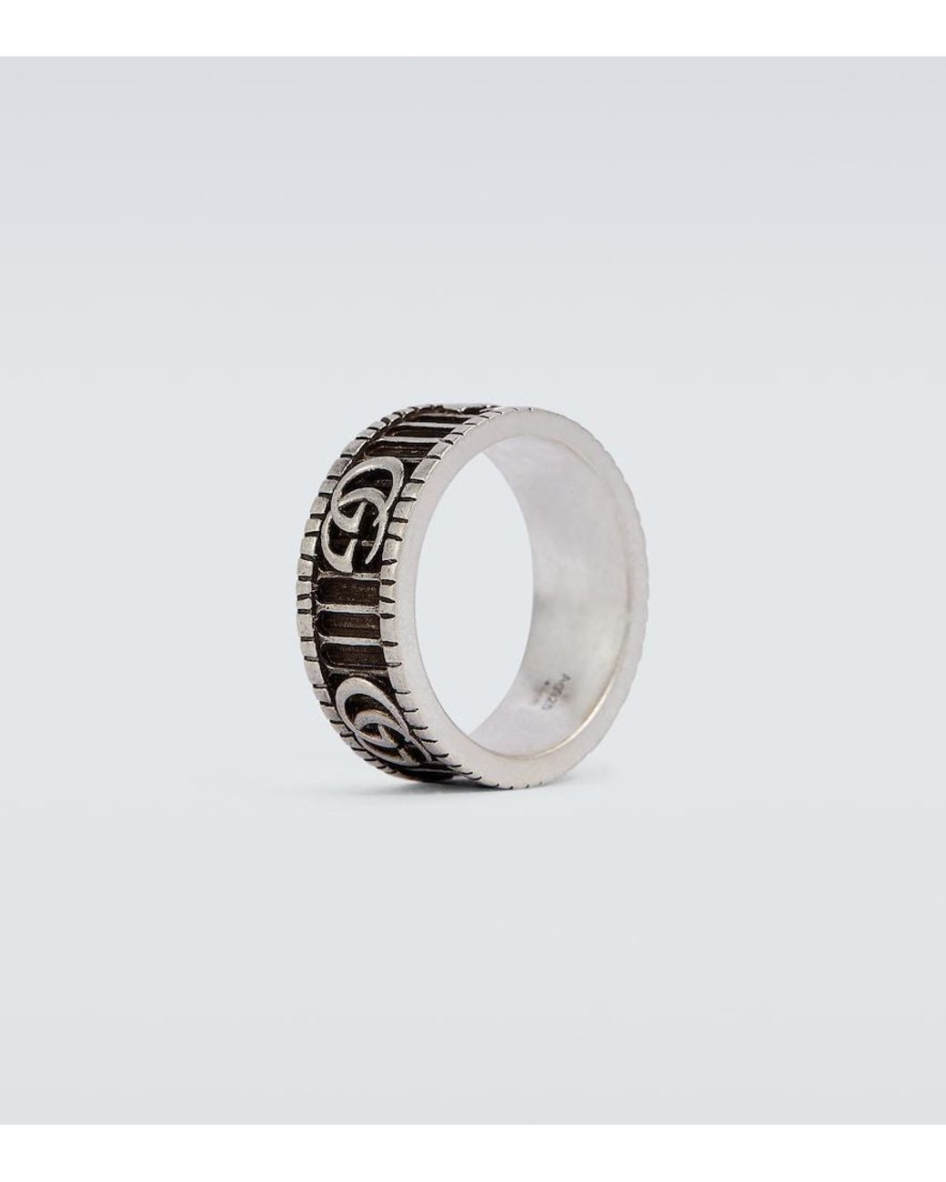 Gucci Doppel G Ring aus Silber in Metallic für Herren