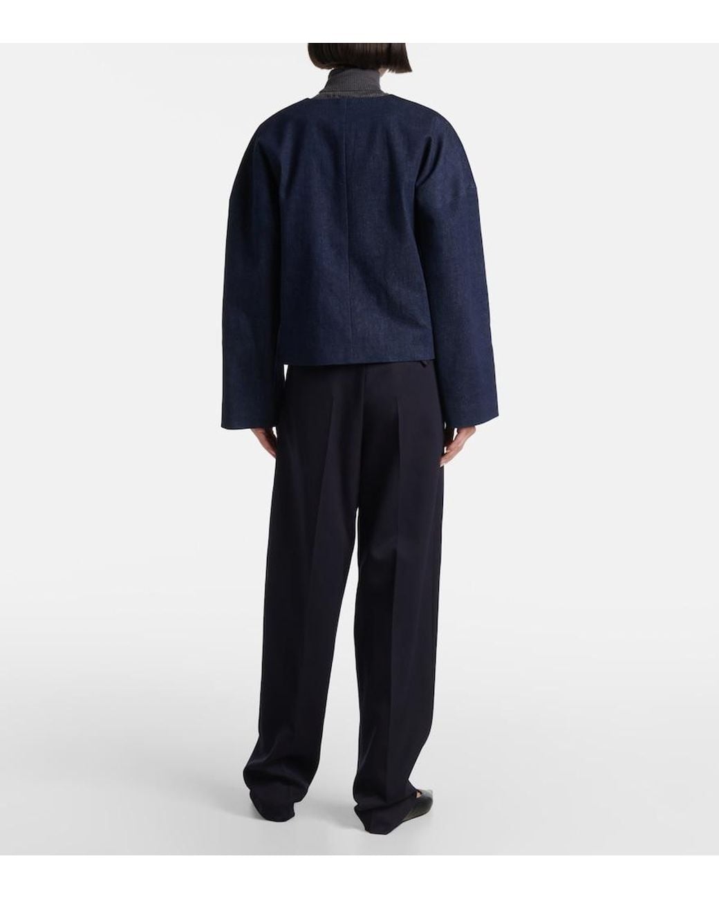 Giacca Cropped Di Jeans Dev di FFORME in Blue