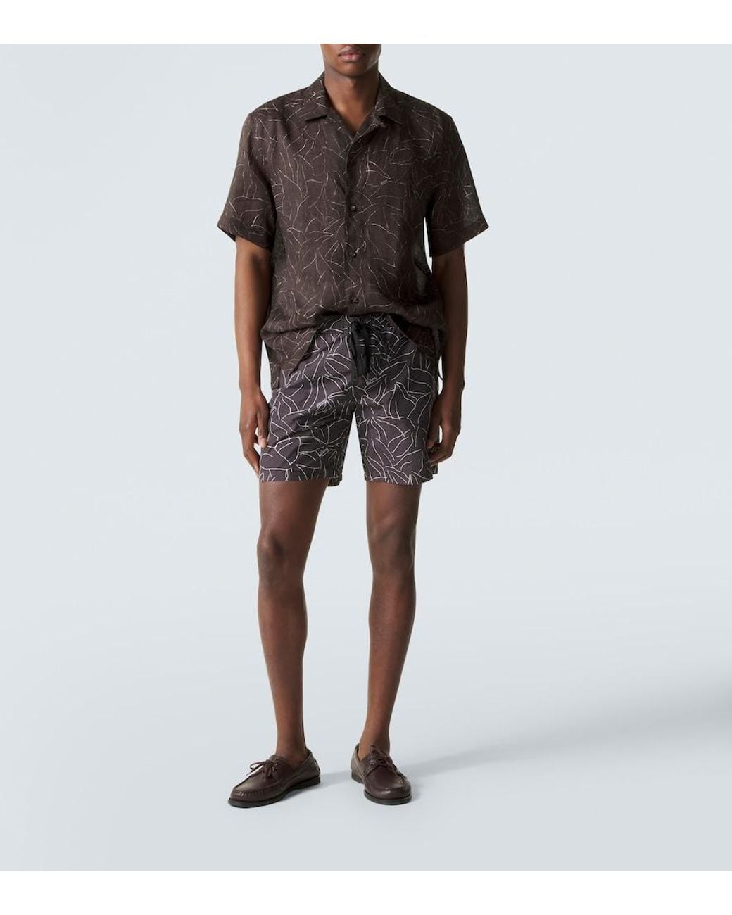 Camicia Bowling di Brioni in Black da Uomo