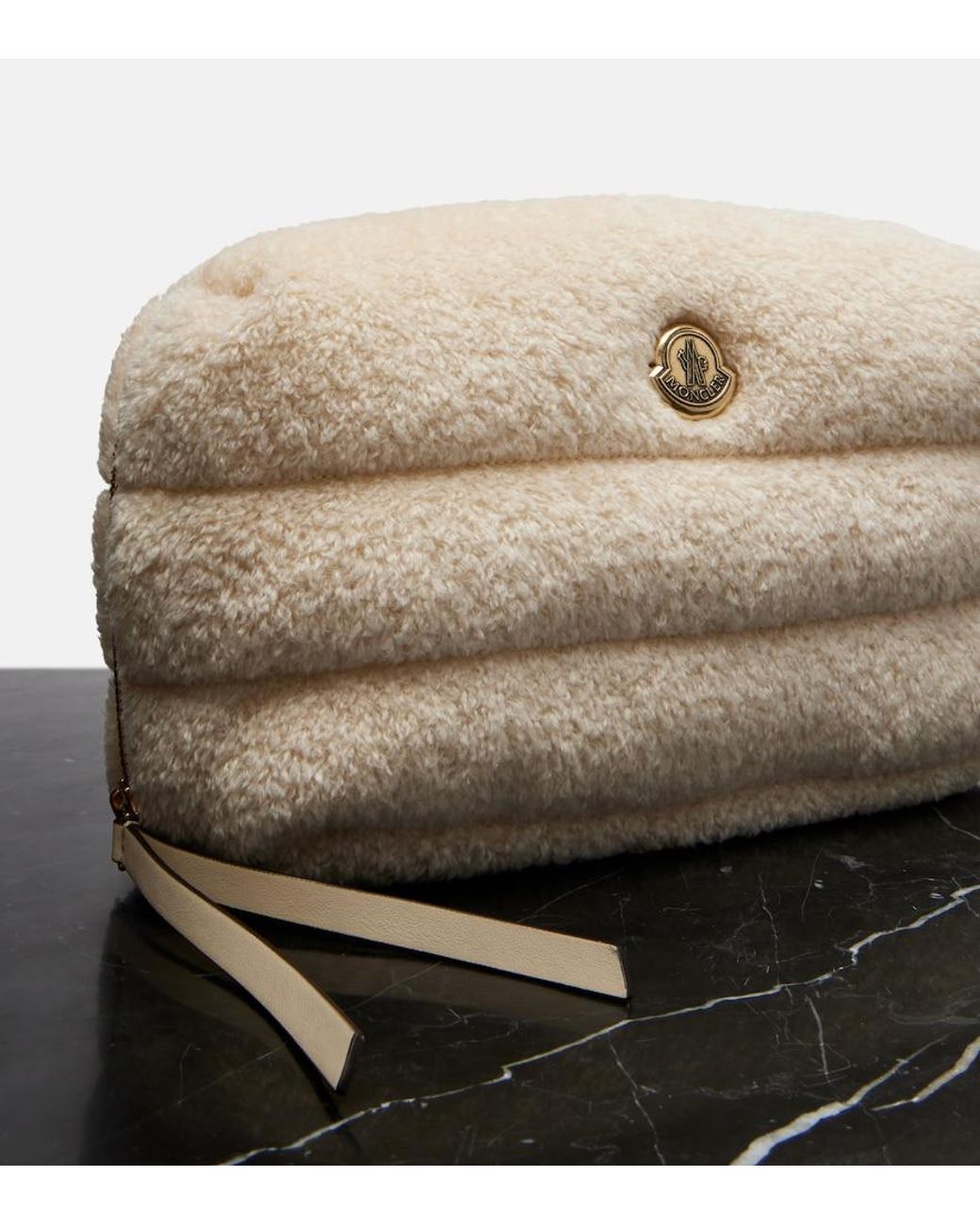 Moncler Natural Caradoc Teddy Toiletry Bag