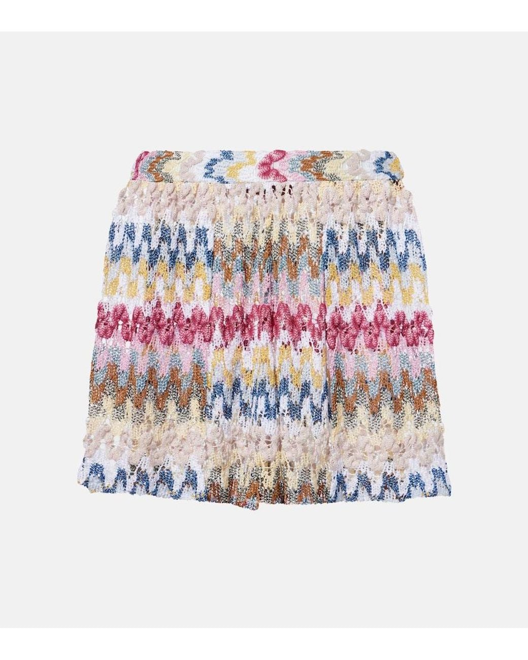 Missoni White Knitted Lame Shorts