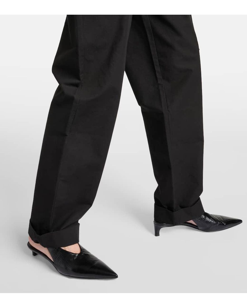 Pantalon Droit Label Octavia En Coton Et Lin Proenza Schouler en coloris Black