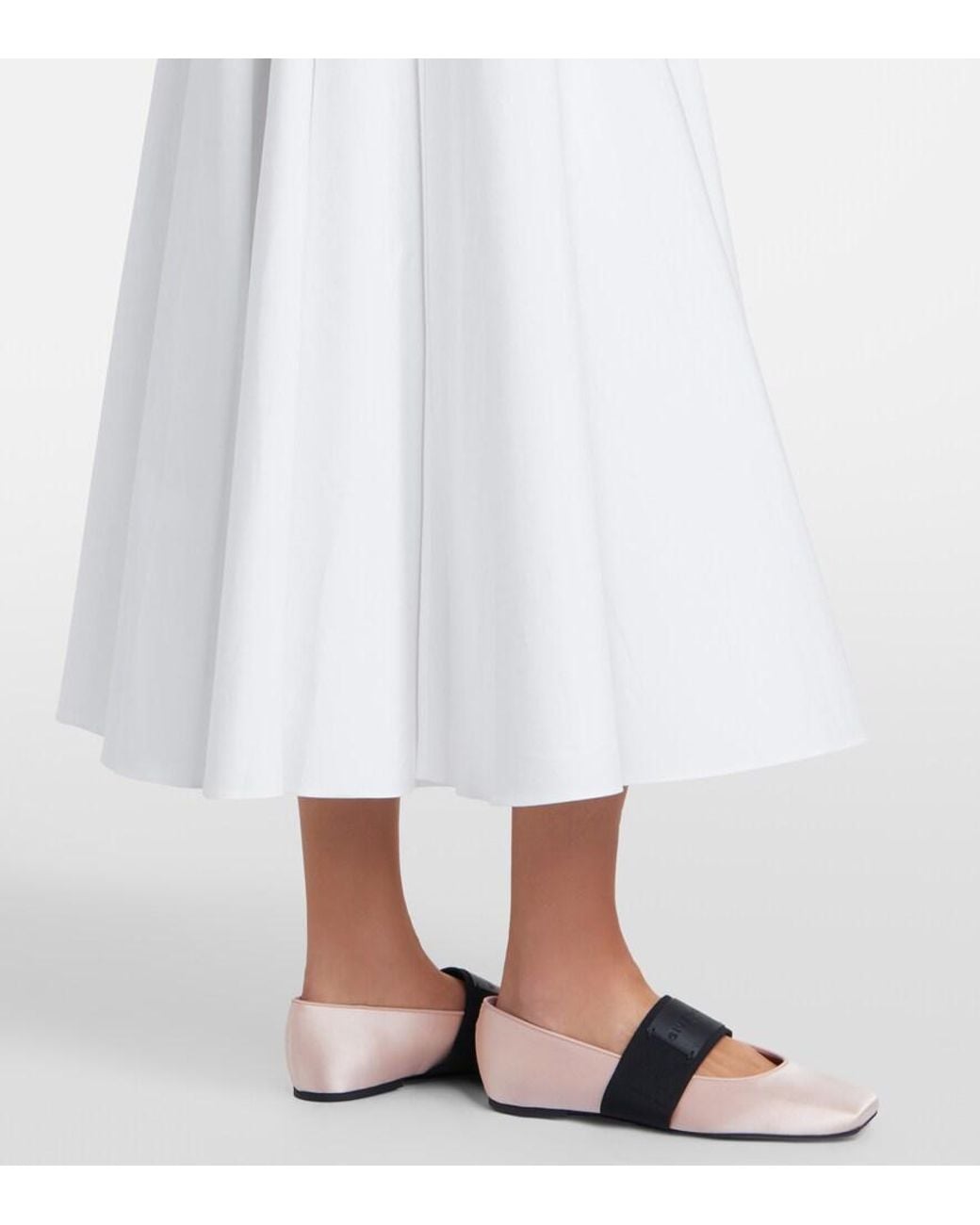 Givenchy White Cotton Midi Skirt