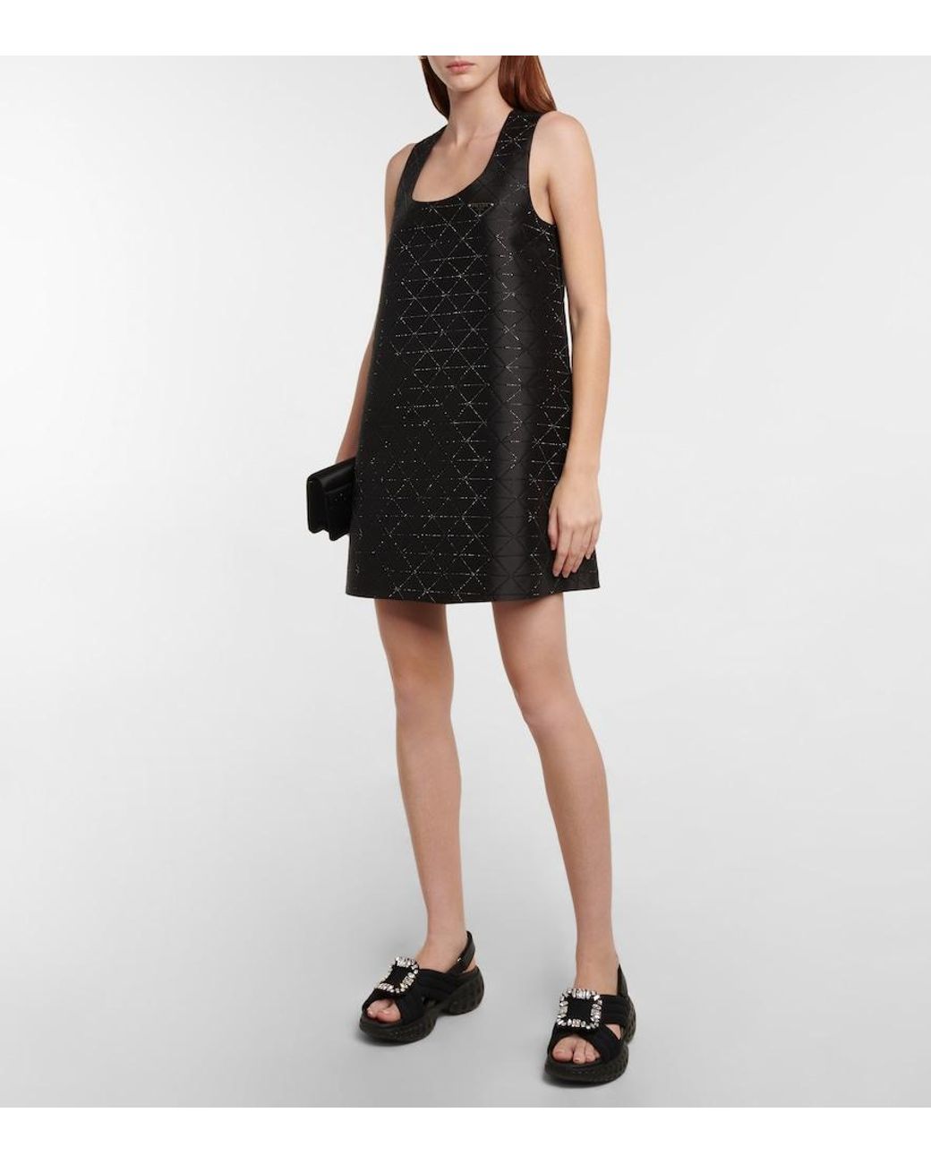Roger Vivier Black Viv' Run Light Sandals