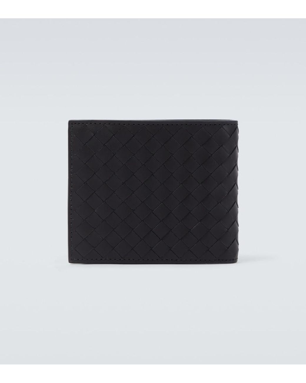 Bottega Veneta Black Intrecciato Leather Wallet for men