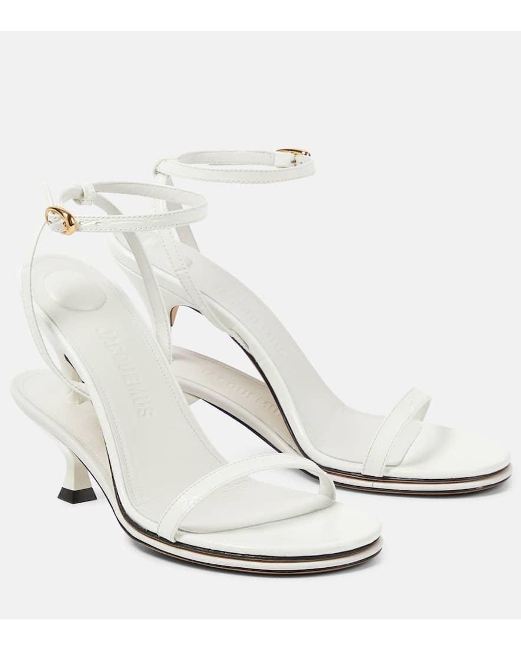 Jacquemus Les Doubles Sandales Leather Sandals in White Lyst