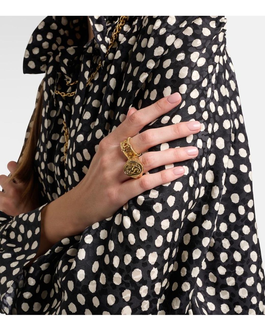 Chloé Metallic Oversized Ring