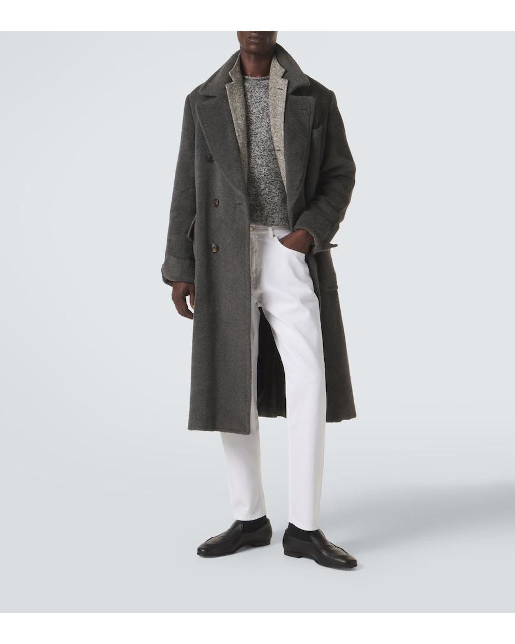 Umit Benan Black Gianni Alpaca And Wool Coat for men
