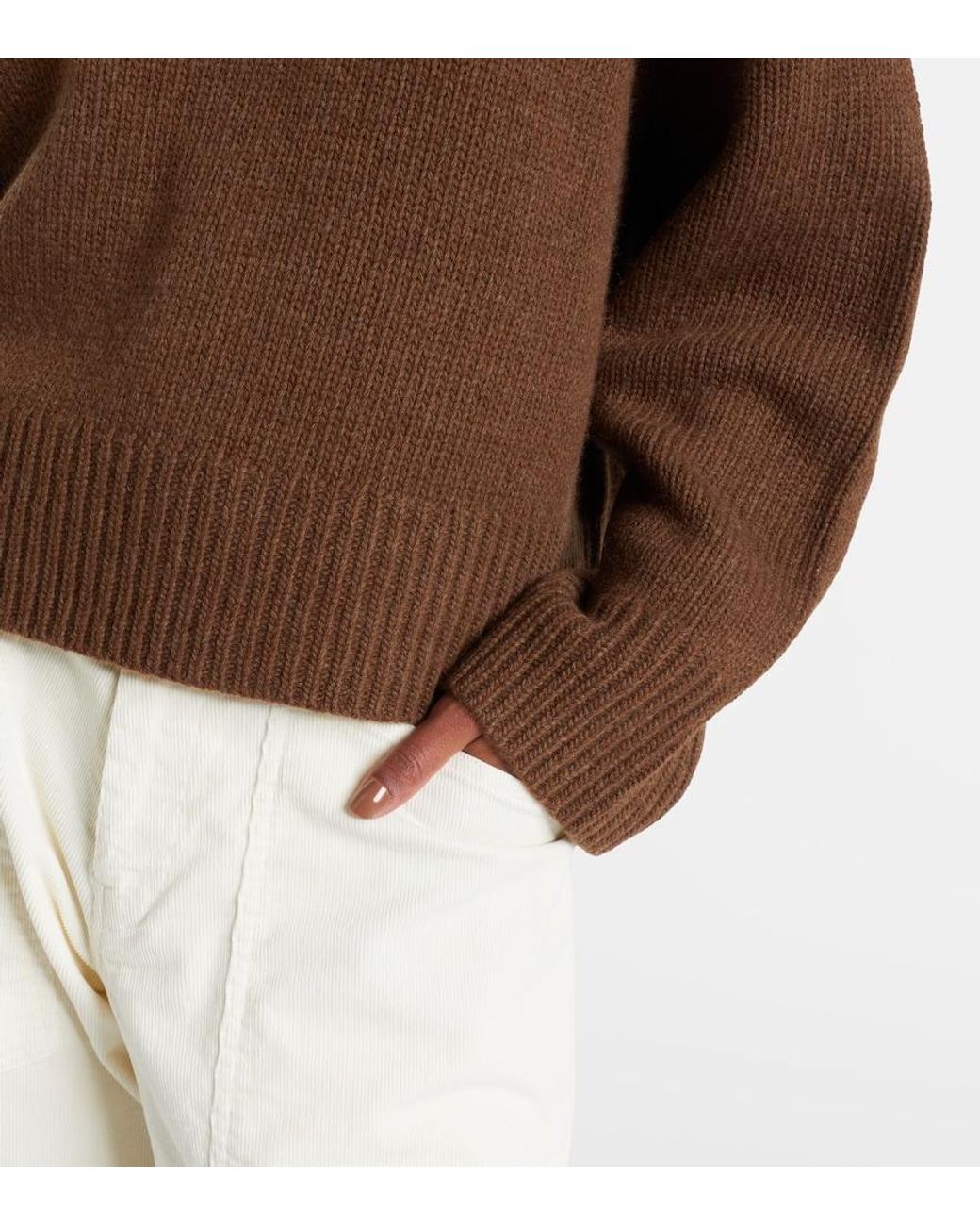 Nili Lotan Brown Josepha Wool Sweater
