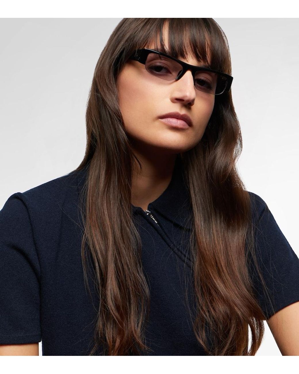 Miu Miu Black Rectangular Sunglasses