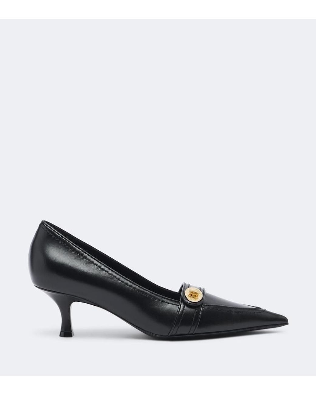 Burberry Blue Cotswolds Leather Pumps