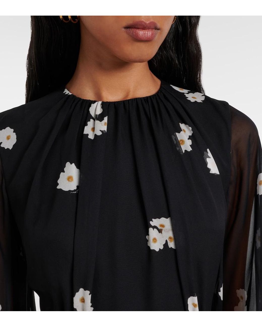 Erdem Black Silk Gown