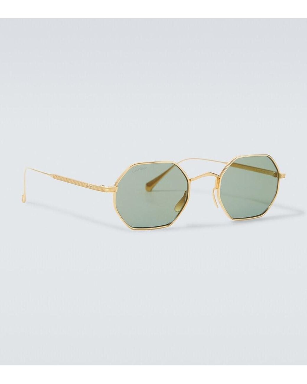 Cartier Green Signature C Round Sunglasses for men