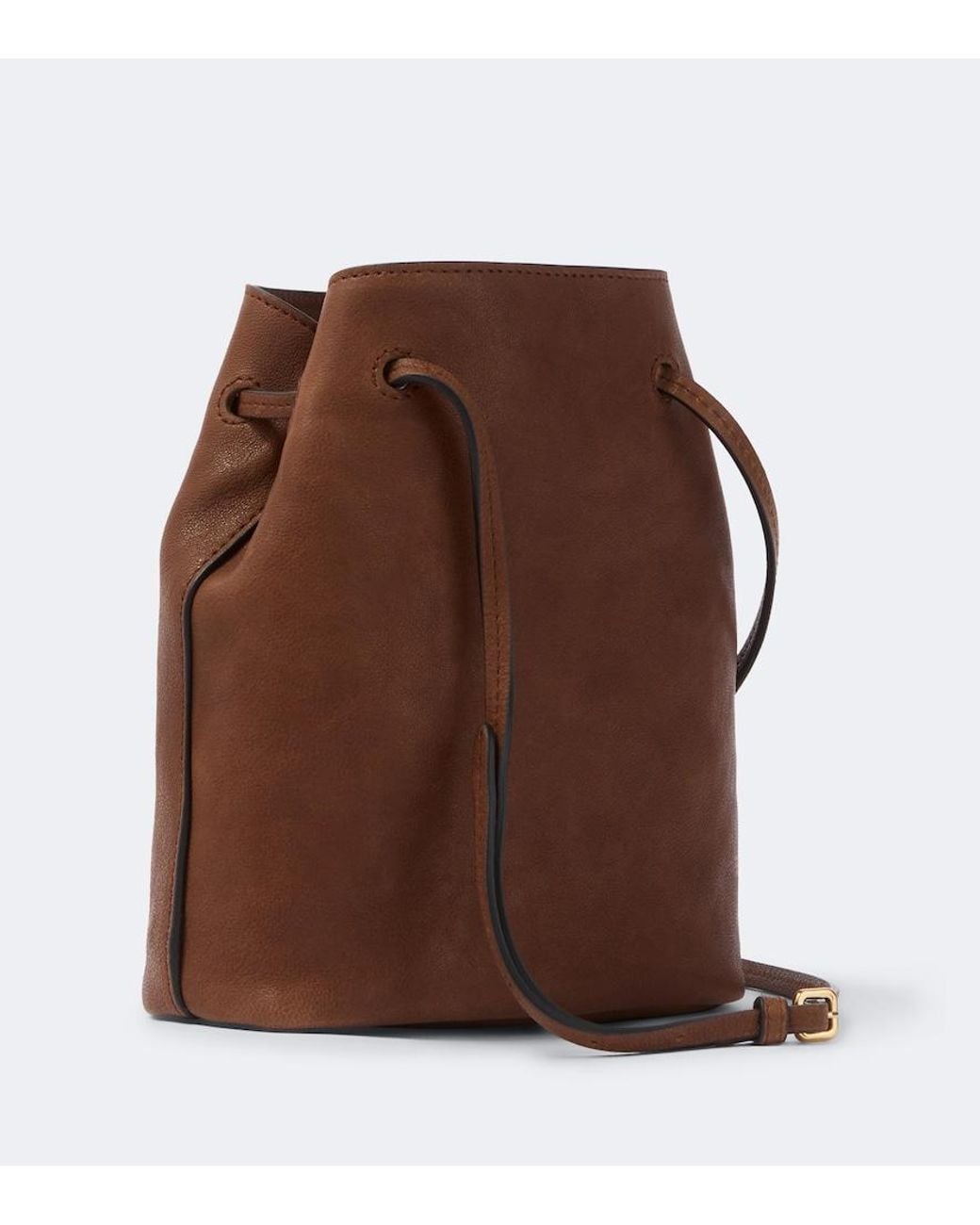 Miu Miu Brown Mini Leather Bucket Bag for men