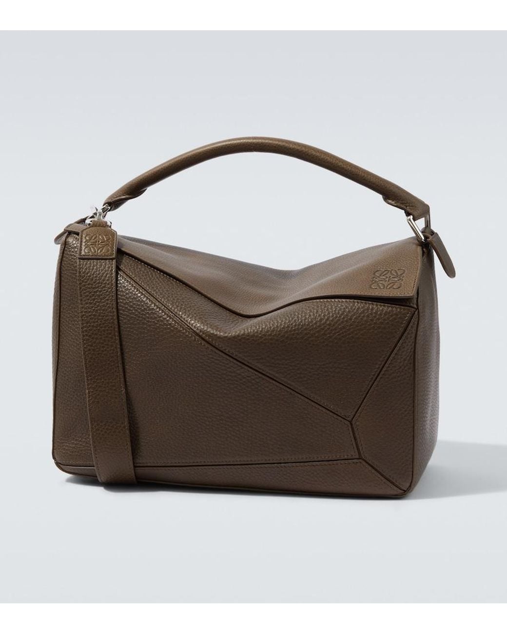 Loewe Brown Puzzle Large Leather Tote Bag for men
