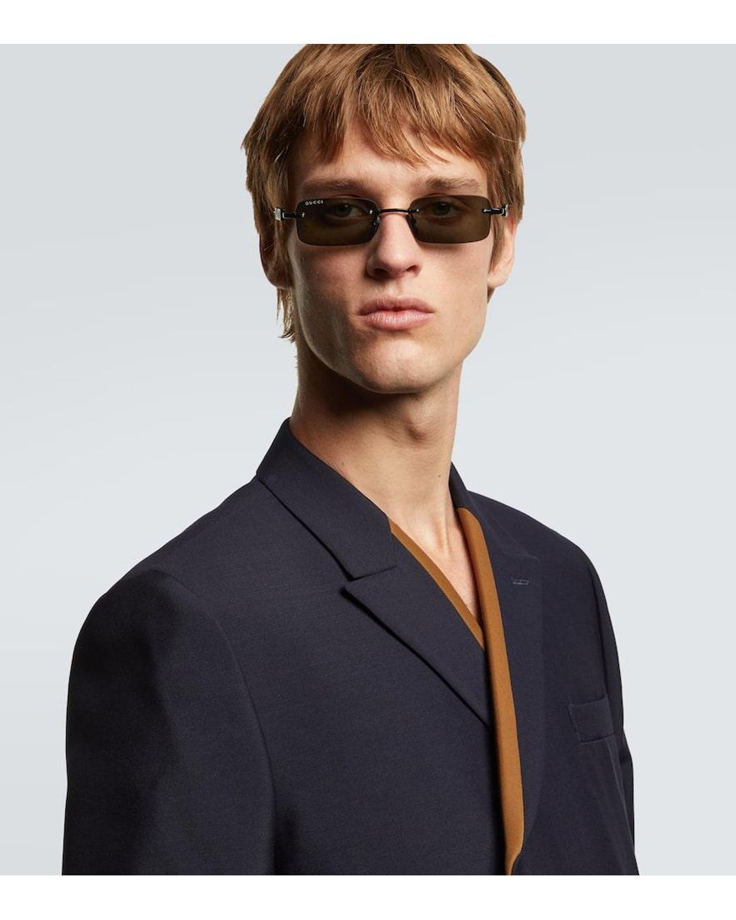 Gucci Gray Eckige Sonnenbrille