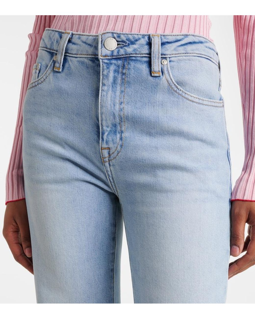 AG Jeans Blue Tropea High-Rise Flared Jeans