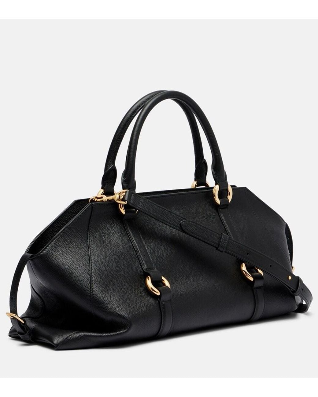 Alexander McQueen Black Farringdon Leather Tote Bag