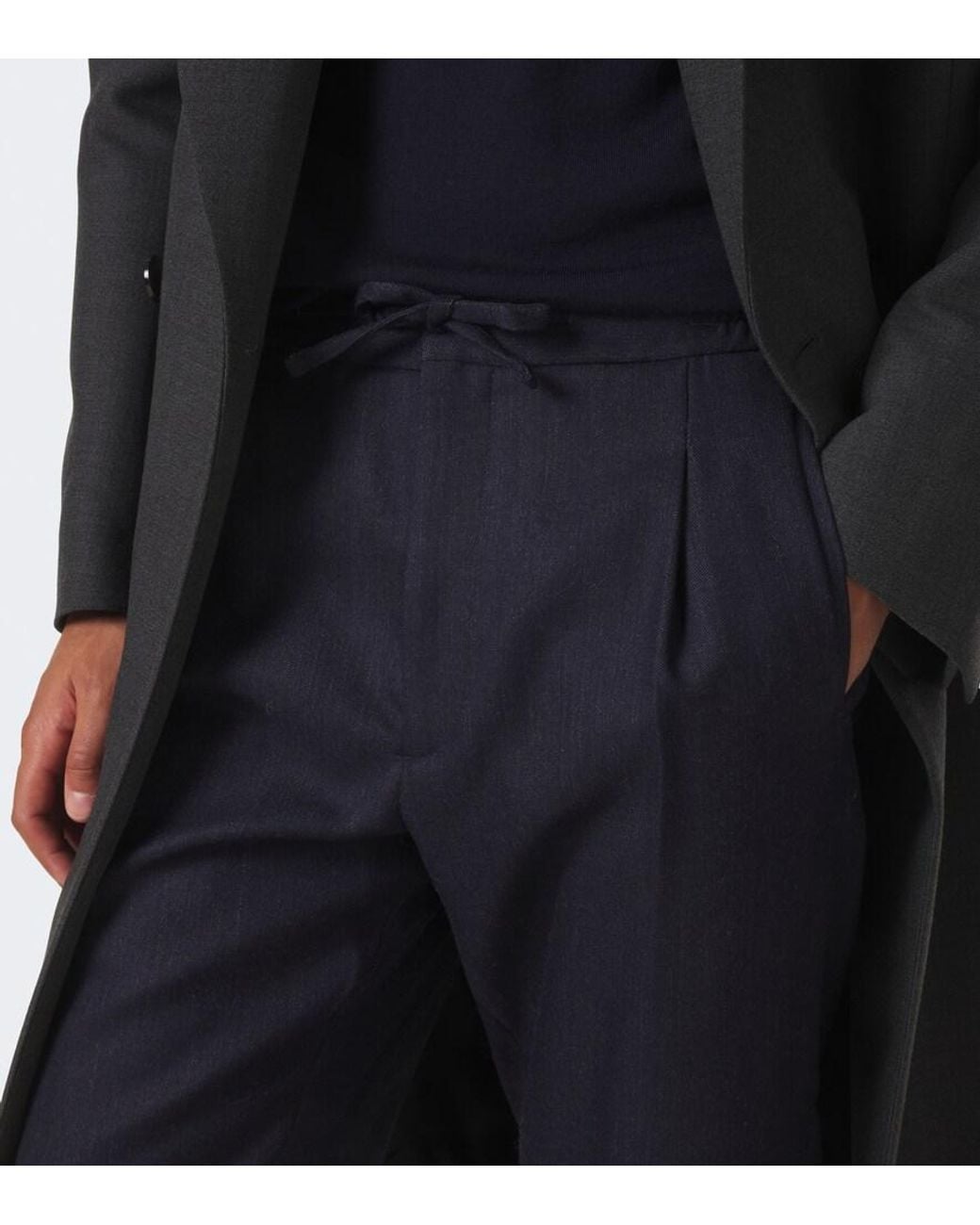 Lardini Blue Wool Slim Pants for men