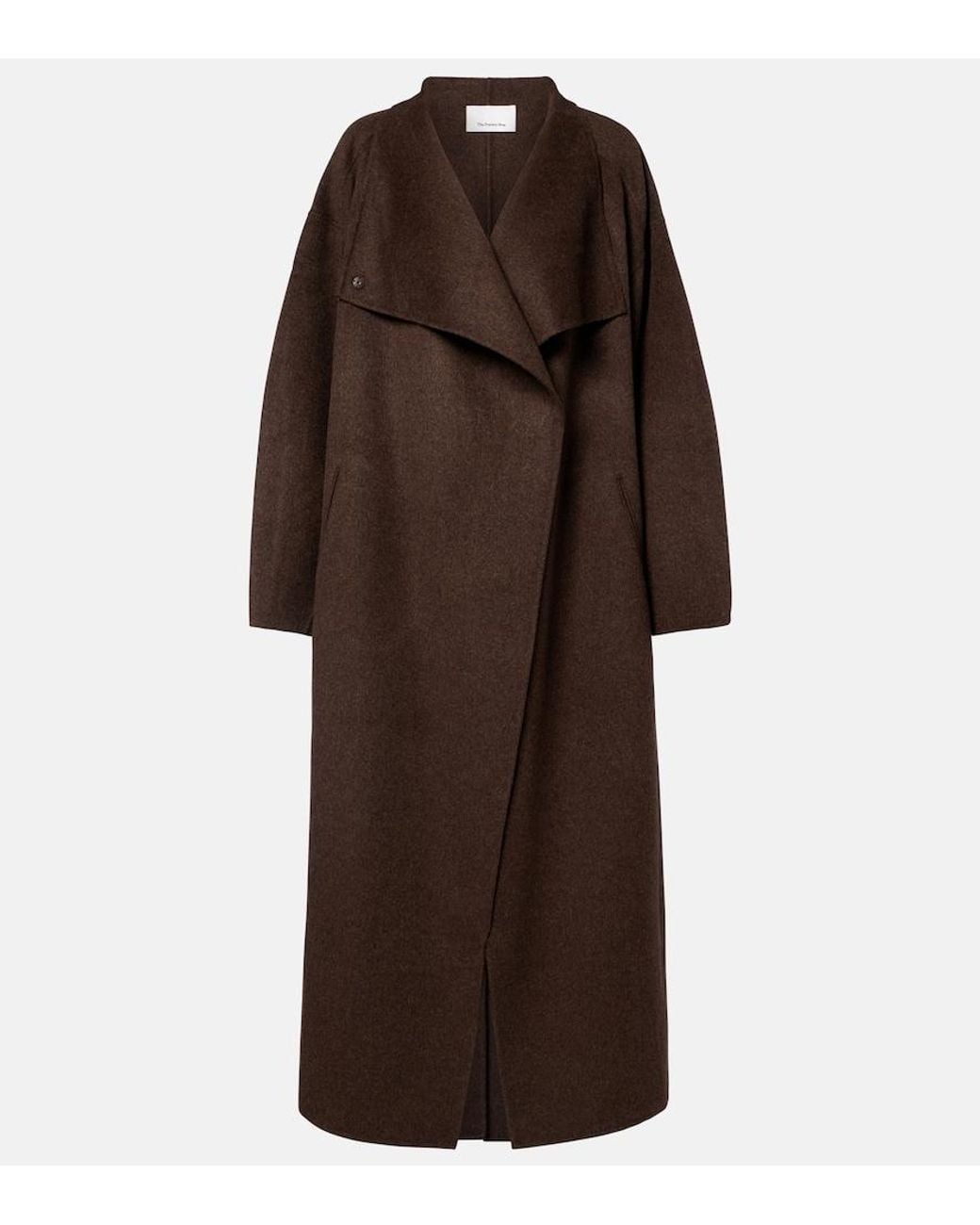 Frankie Shop Brown Leroy Wool-Blend Coat