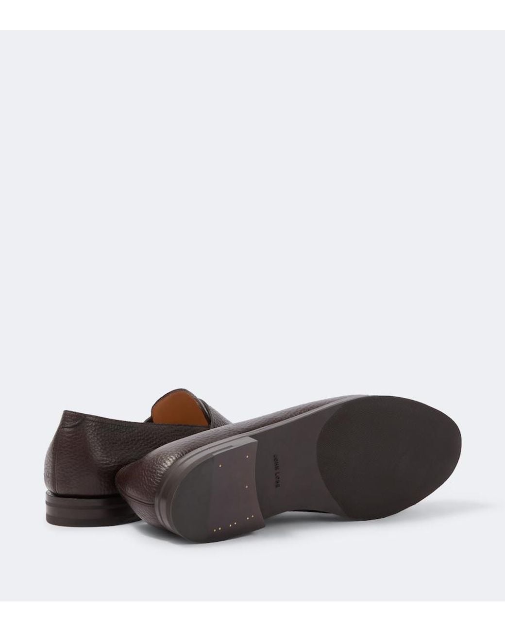 John Lobb Brown Lopez Leather Penny Loafers for men