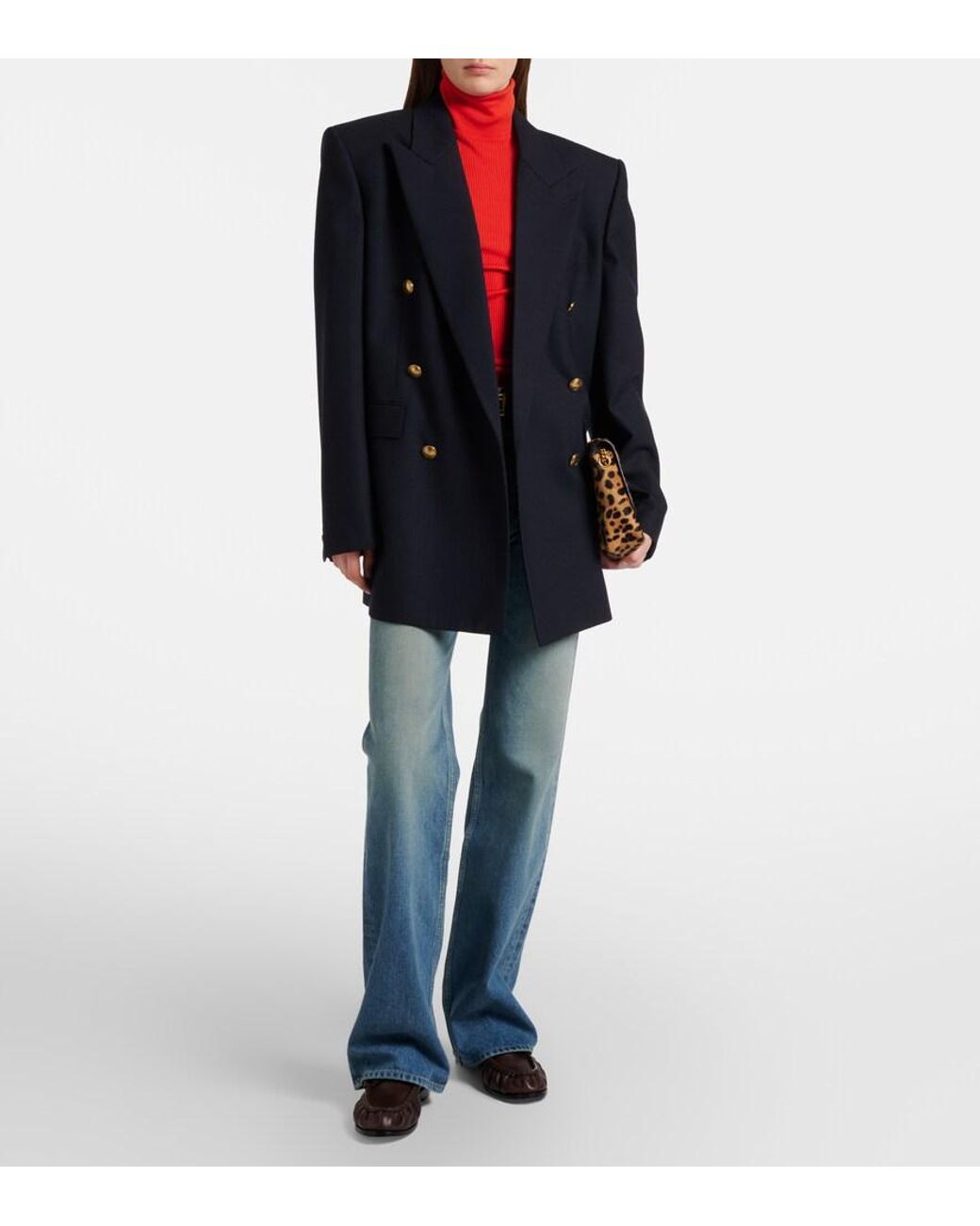 Saint Laurent Brown Le Loafer Leather Penny Loafers