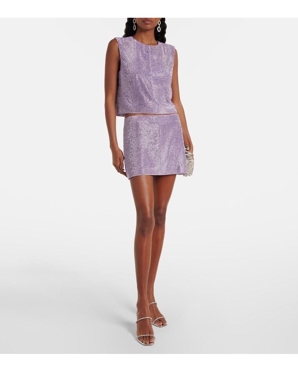 Minifalda Chainmail Self-Portrait de color Purple