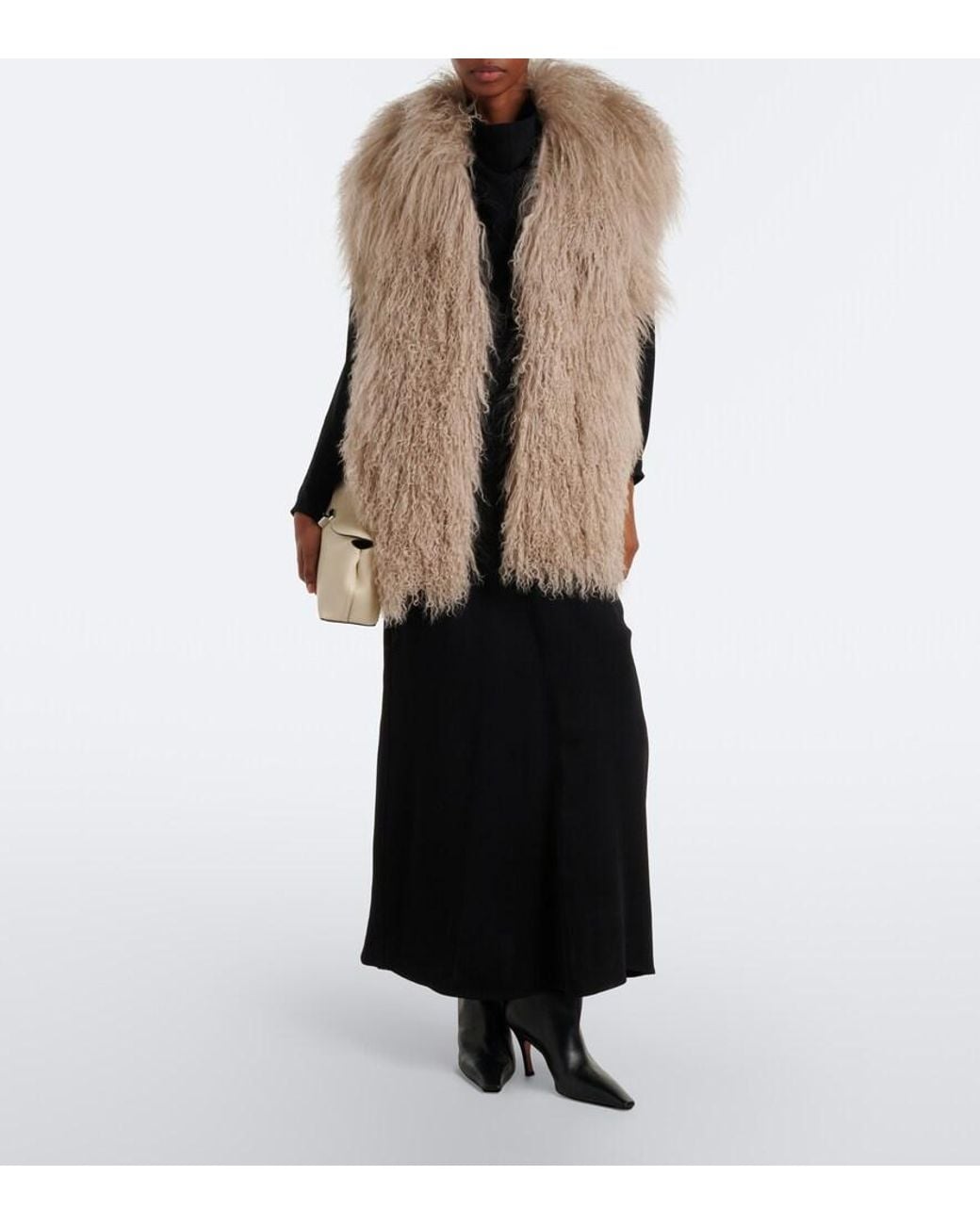 Yves Salomon Natural Shearling Vest