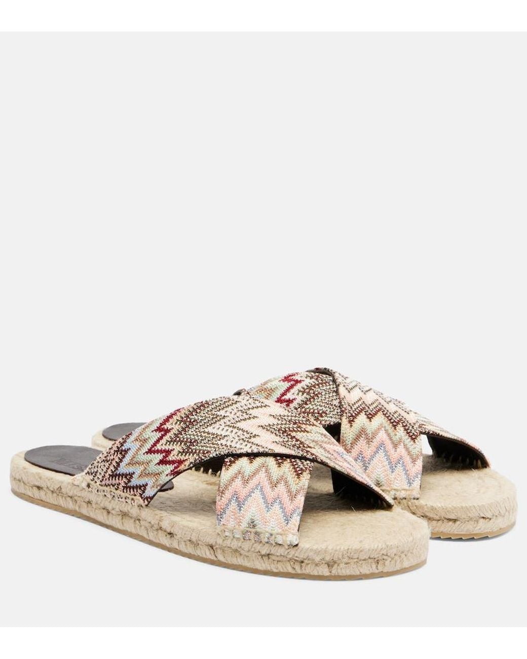 Missoni Brown Harlow Zigzag Espadrille Sandals