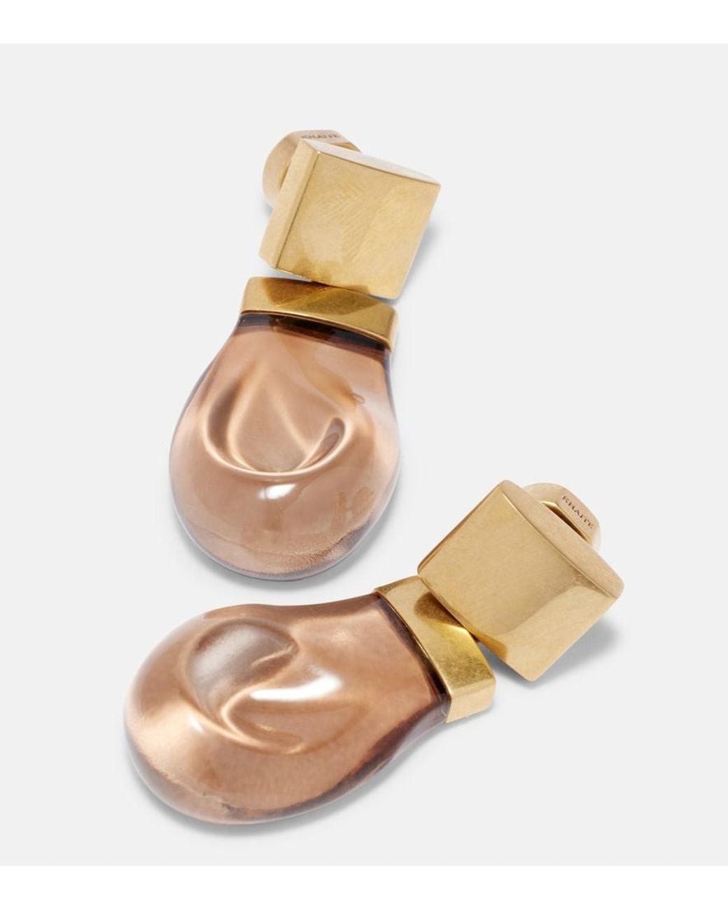 Khaite Metallic Keefe-Plated Drop Earrings