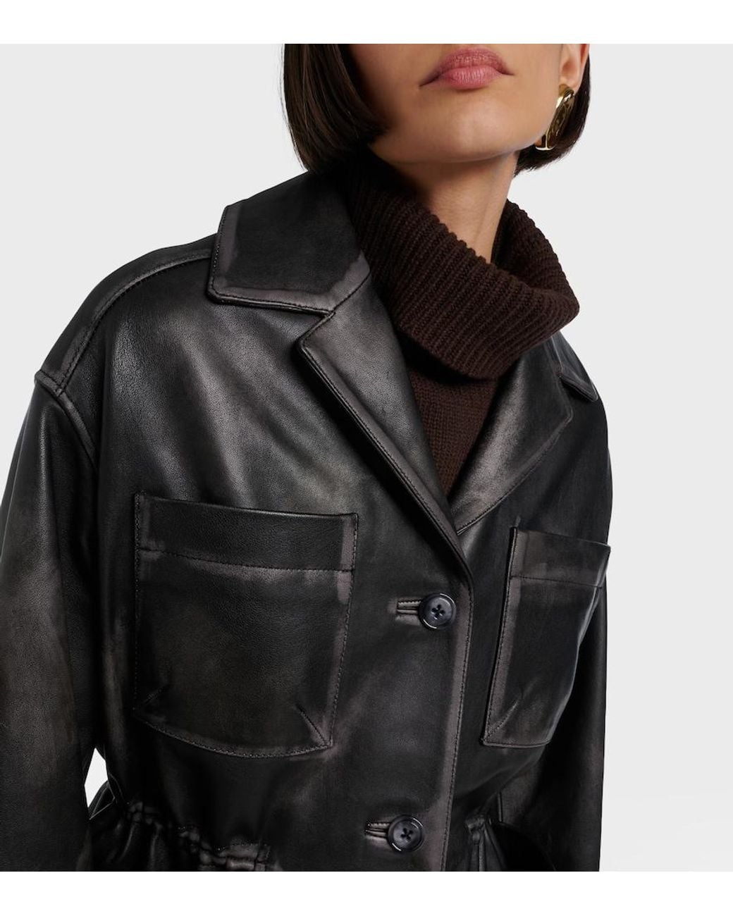 Dorothee Schumacher Black Sleek Statement Leather Jacket