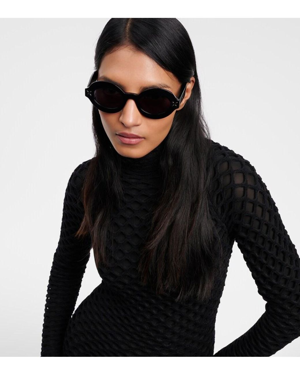Alaïa Brown Oval Sunglasses