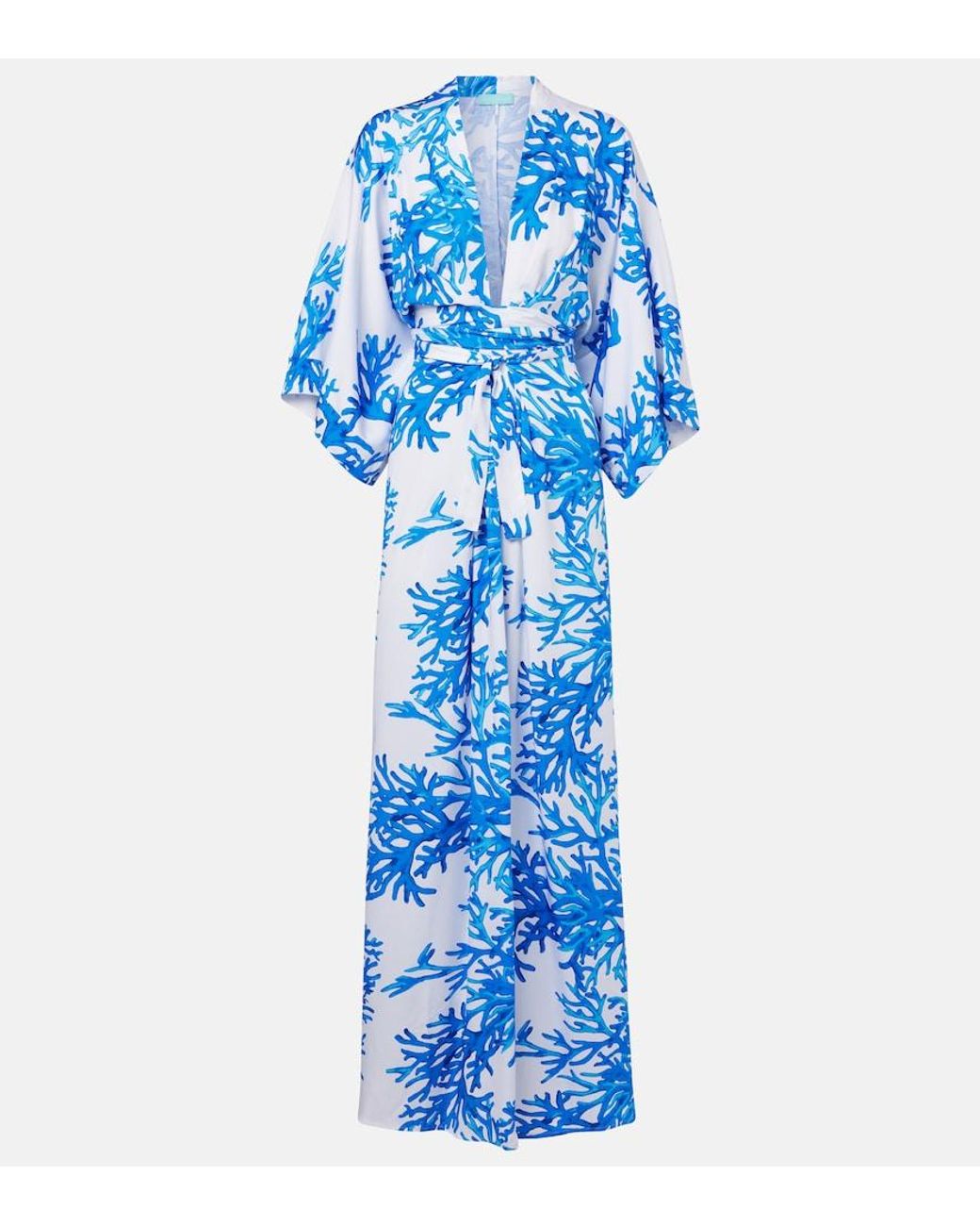 Melissa Odabash Blue Eloise Printed Maxi Dress