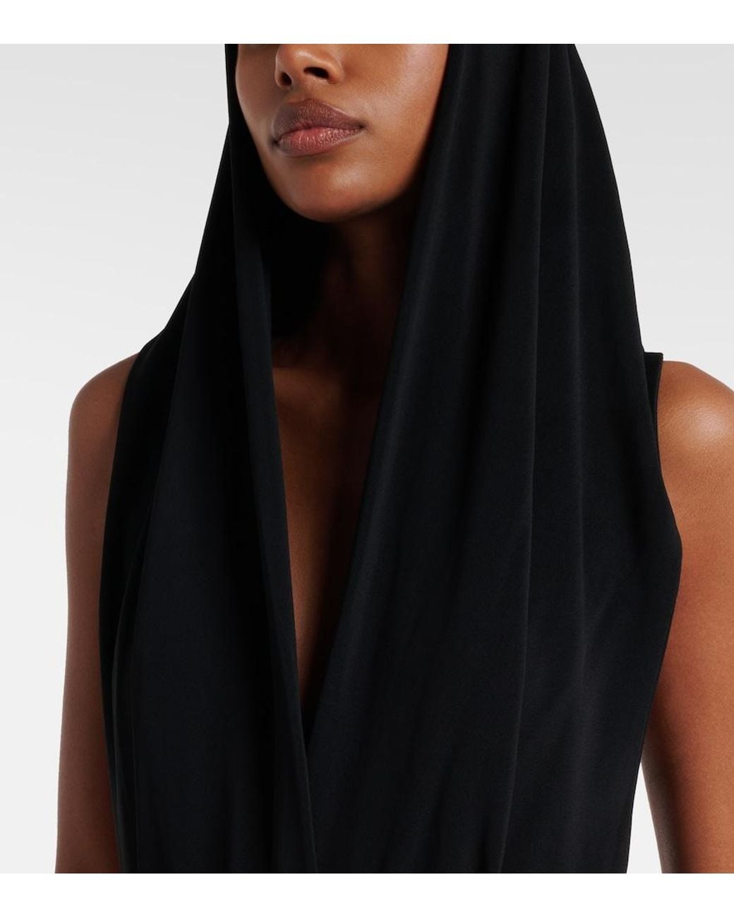 Body De Jersey Con Capucha Balmain de color Black