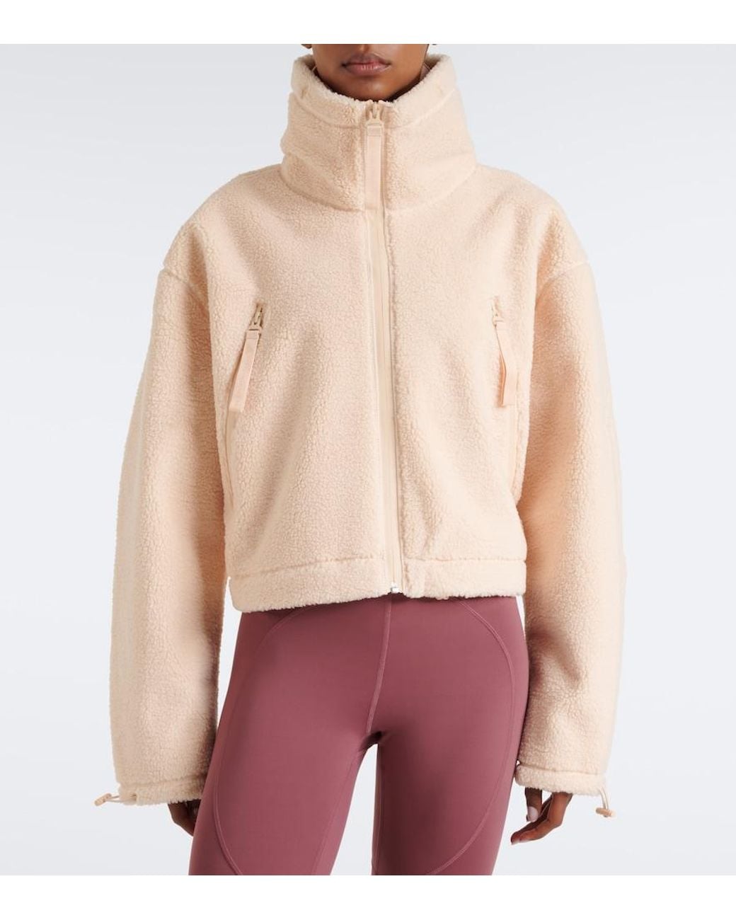 Adidas By Stella McCartney Natural Hooded Teddy Jacket