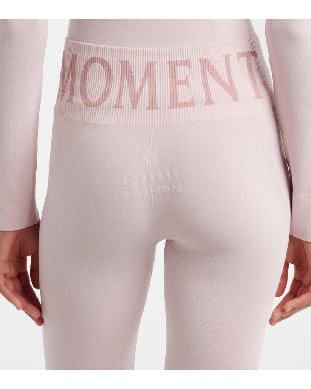 Perfect Moment Pink Perfect Logo Jacquard Leggings