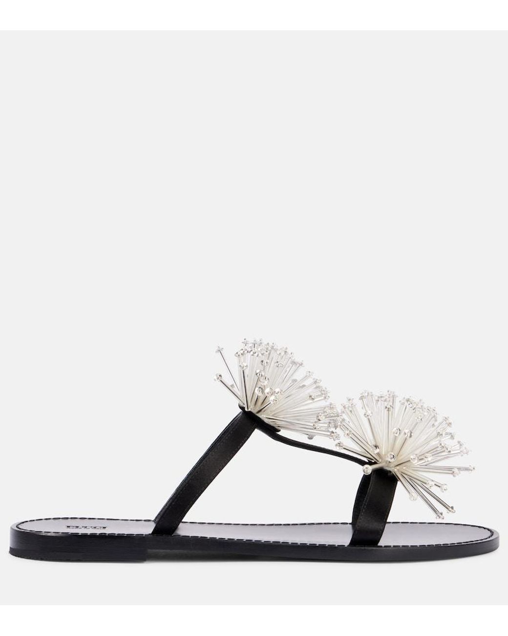 Emilio Pucci Black Beaded Sandals
