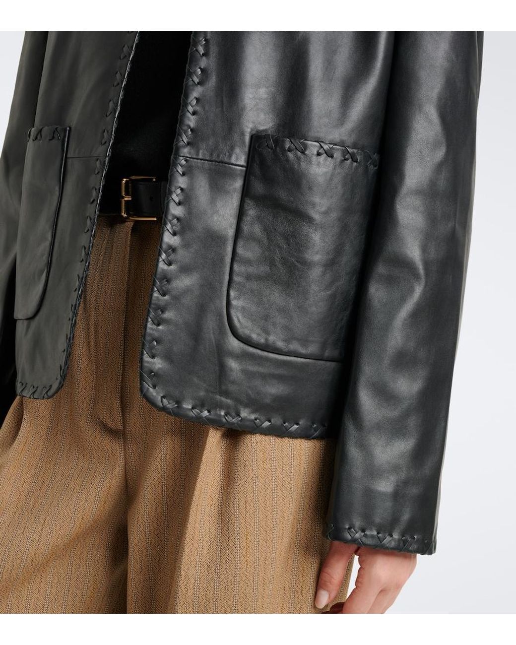 Rohe Black Leather Jacket