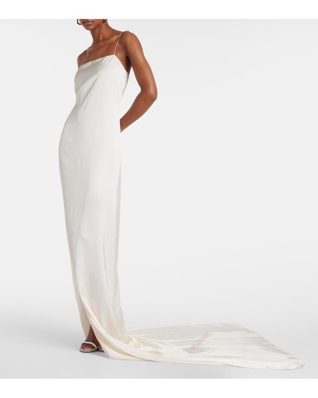 Jacquemus White La Robe Noiva Satin Gown