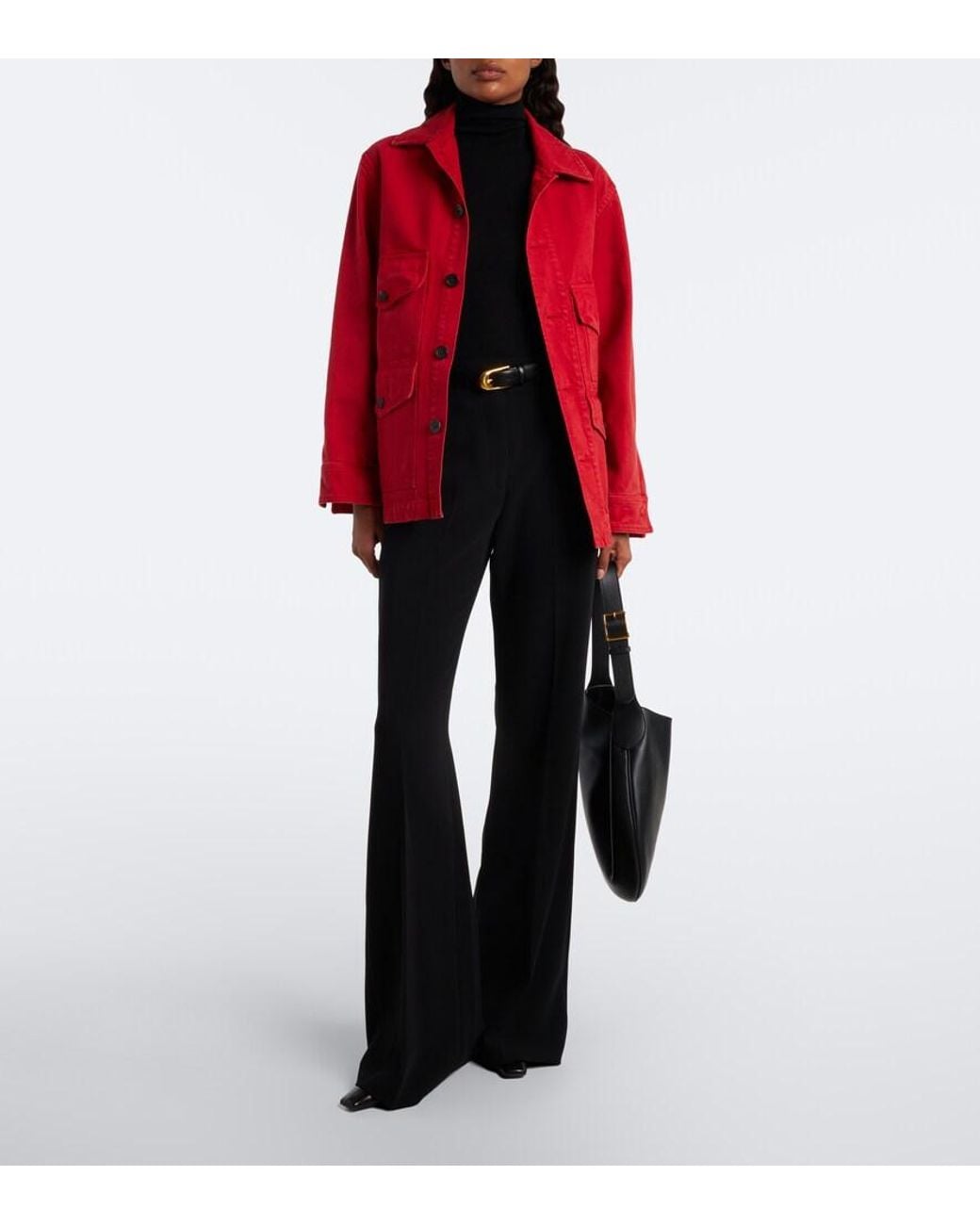 Nili Lotan Black Effy Flared Pants
