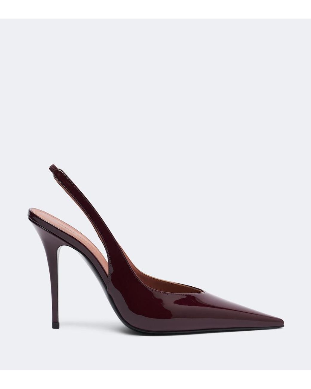 AMINA MUADDI Brown Anok Patent Leather Slingback Pumps