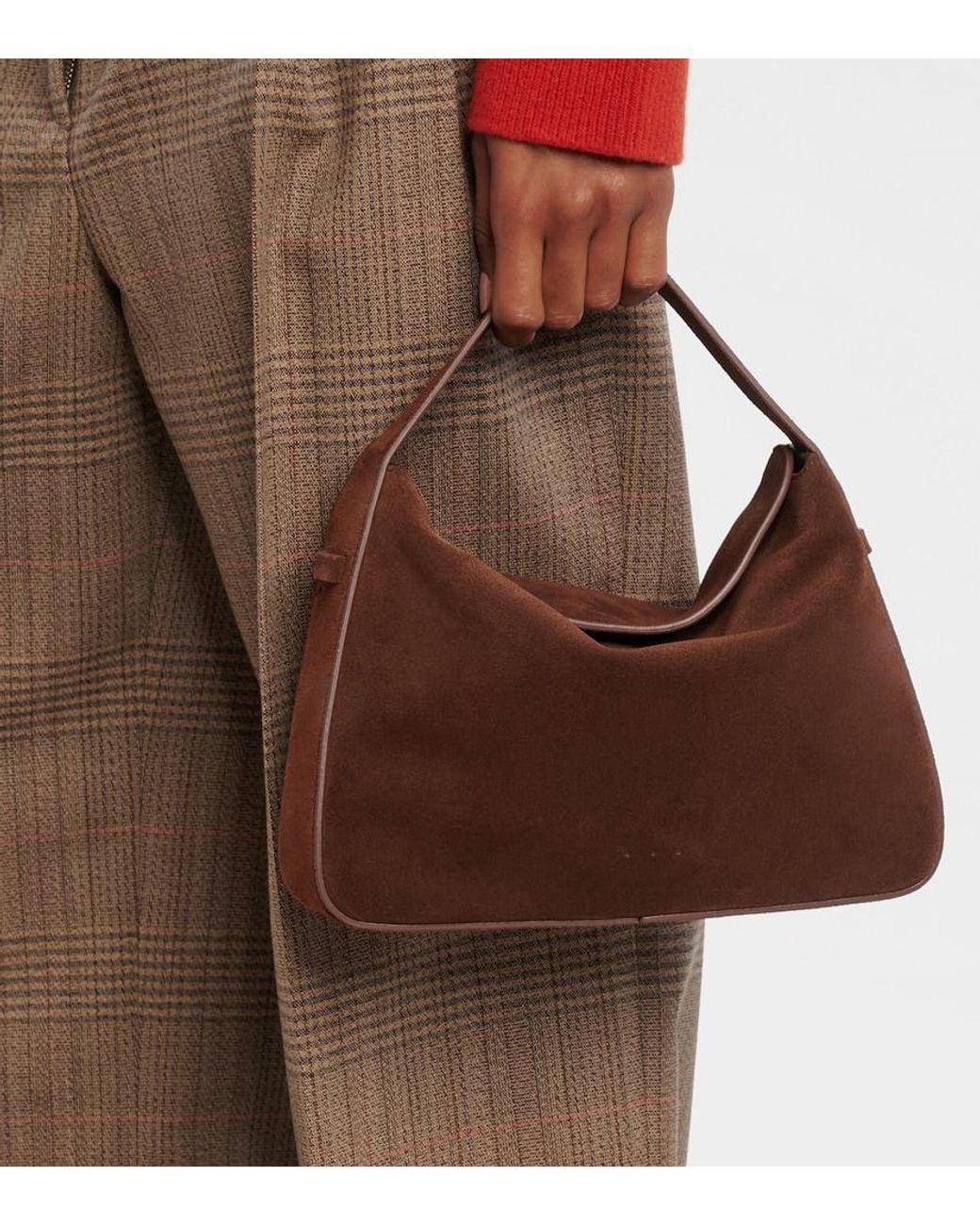 Aesther Ekme Brown Suede Shoulder Bag