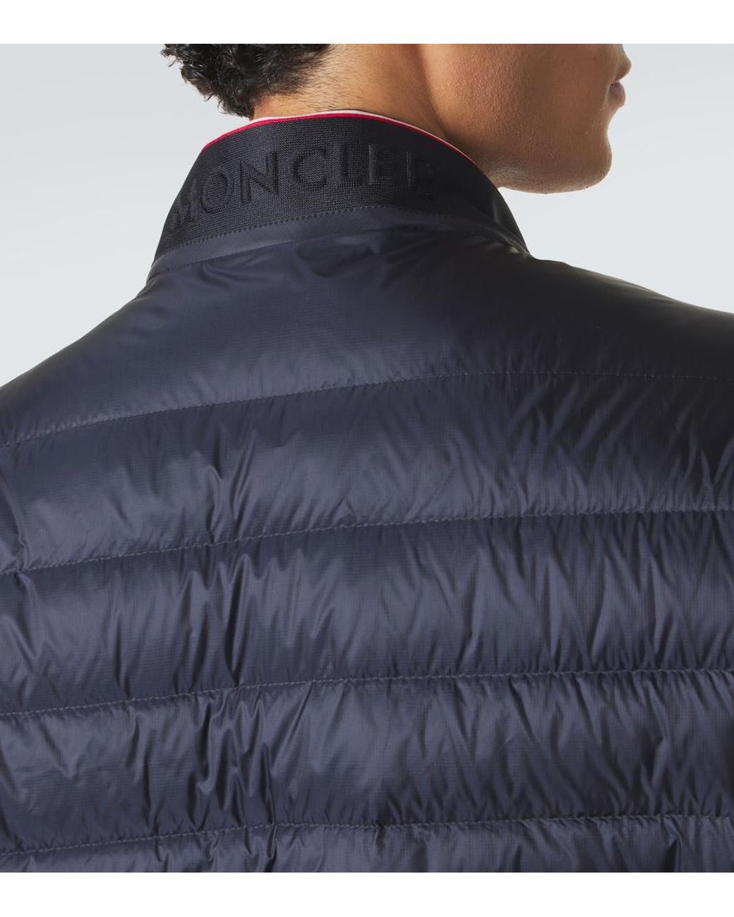 Moncler Blue Quilted Down Jacket for men