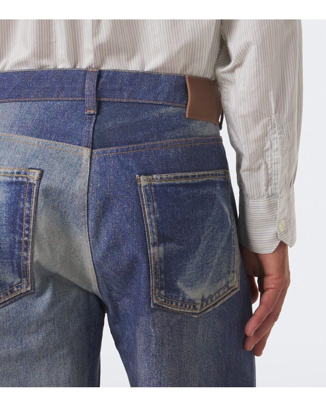 Our Legacy Blue Third Cut Wide-Leg Jeans for men
