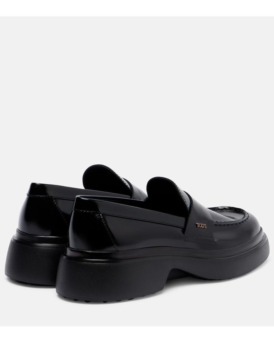 Tod's Black Leather Loafers